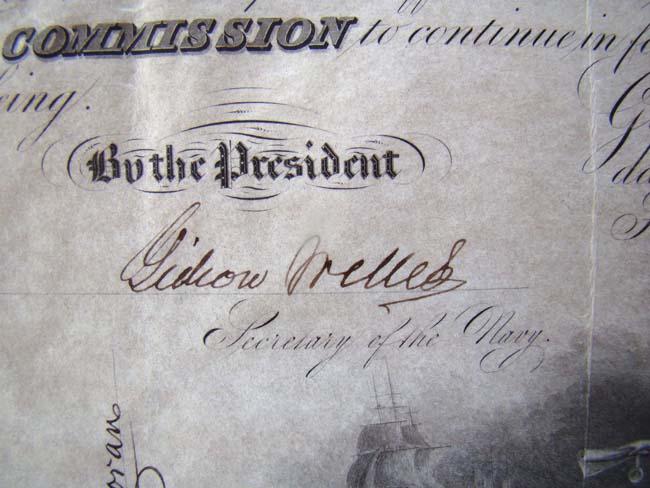 An historically important ABRAHAM LINCOLN signed Naval Commission for Capt. Joseph F. Green dated February 21, 1863. — image 3